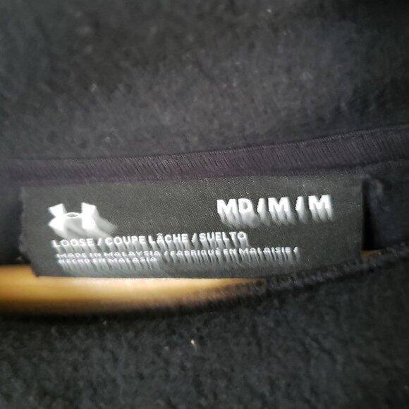 Under Armour Cowl Neck Hoodie Women's Metallic Rose Gold Pullover Spell Out M - Picture 5 of 8